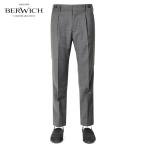 ベルウィッチ BERWICH / 25SS ウォッシャブルポリウールストレッチトロピカルシャーリング1プリーツパンツ「BERTO」(DK GREY/ミディアムグレー)