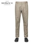 ベルウィッチ BERWICH ／ 25-26AW 製品染めコットンストレッチギャバジンシャーリング1プリーツパンツ「BERTO」（DESERT／グレージュ）