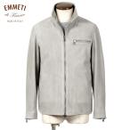 【SALE/返品・交換不可】エンメティ EMMETI / 25SS 軽量ゴートスエードシャツライダース「LIONEL」(ACCIAIO/アイスグレー)