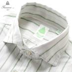 【SALE】フィナモレ Finamore / 25SS ALUMO120番手双糸コットンポプリンストライプワンピースカラーシャツ「PANTELLERIA」(ホワイト×