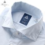 ショッピングSALE品 【SALE】フィナモレ Finamore ／ 25-26AW ALUMO120番手双糸コットンポプリンワンピースカラーシャツ「PANTELLERIA」（サックスブルー）