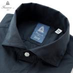 ショッピングSALE品 【SALE】フィナモレ Finamore ／ 25-26AW ALUMO120番手双糸コットンポプリンワンピースカラーシャツ「PANTELLERIA」（ネイビー）