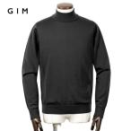 ジム GIM ／ Super140’sウルトラスーパーファインウール30ゲージモックネックニット「25504029」（ブラック）