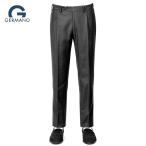 ショッピングウール 【SALE】ジェルマーノ GERMANO ／ 25-26AW Super110’sウールフランネル1プリーツパンツ「321G-3611」（チャコールグレー）