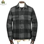 ショッピングチェックアップ ギローバー GUY ROVER ／ ウールポリエステルミルドジャージーチェック柄シャツアウター「GR313」（グレー×ブラック）