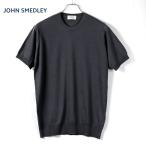 ジョンスメドレー JOHN SMEDLEY ／ ウールコットン30ゲージ半袖クルーネックニット「HILCOTE」（NAVY／ダークネイビー）