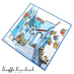 ディエッフェ キンロック Dieffe Kinloch ／ コットンポプリンプリントハンカチーフ「MARRAKECH／SCALINATA」（ホワイト基調）