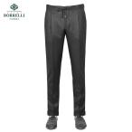 [SALE| возвращенный товар * замена не возможна ] Luigi Borrelli LUIGI BORRELLI | 25-26AW шерсть фланель 1 плиссировать draw код брюки [PTCO|CCK27923]( черный )