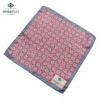  Luigi Borrelli LUIGI BORRELLI | 26SS шелк атлас принт мелкий рисунок рисунок pocket square [PO1001]( красный × индиго голубой )