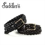 ショッピングcolors サドラーズ Saddler’s ／ ゴールドバックル30mm幅手編みレザーメッシュベルト「G256／BR」（2 colors）