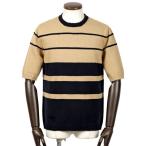 【SALE】セッテフィーリ カシミア Settefili Cashmere / 23SS コットンナイロンパイル変則ボーダー半袖クルーネックニット「RABIOCHMR」