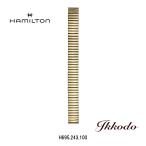 ショッピングハミルトン ハミルトン HAMILTON  ベンチュラ純正バンド  ステンレスイエローゴールドPVD  フレックス 蛇腹タイプ  取り付け幅17mm H695.243.100 H695243100
