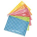 生地 無地 衣装 カラーポリ袋 チェック柄（20枚） （3） もも