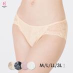 総レース スタンダード スタンダードショーツ レース インナー 下着 響かない くい込まない M L LL 3L ベージュ ブラック