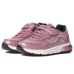 Geox Kids ジオックス 女の子用 キッズシューズ 子供靴 スニーカー 運動靴 Spaceclub 15 (Toddler/Little Kid/Big Kid) - Dark Pink/Silver