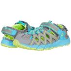 Merrell Kids メレル 女の子用 キッズシューズ 子供靴 スニーカー 運動靴 Hydro Quench (Toddler/Little Kid/Big Kid) - Grey/Turquoise Leather/Mesh