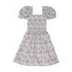 Janie and Jack 女の子用 ファッション 子供服 ドレス Puff Sleeve Dress (Big Kids) - Blue