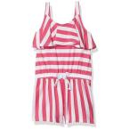 Nautica ナウチカ 女の子用 ファッション 子供服 ベビー服 赤ちゃん ロンパース Striped Romper - Bright Pink Flounce Stripe