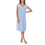 Eileen West アイリーンウエスト レディース 女性用 ファッション パジャマ 寝巻き ナイトガウン Cap Sleeve Waltz Gown - Blue Ground Floral