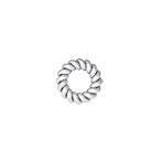 シルバー925 丸リング(ロープデサイン)線径1.20mm　内径4.4mm/1個