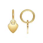 K14 ゴールドフィルド リング付きイージーチャーム 3.5mm Heart Quality Tag/1個
