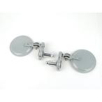 バーエンドミラー ラウンドショートステー シルバー KSR110 Dトラッカーエストレヤゼファー ZRX400 250TR エストレア