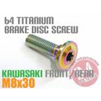 カワサキ用 64チタン ブレーキディスクボルト M8×30　焼き色有り GPZ900R ZX14R KSR Z1000 ZX10R ゼファー750/400/1100 ZRX Z1R BALIUS