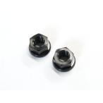 64 titanium сплав шестиугольник фланец гайка M10 P1.5 15mm гнездо 2 шт. комплект черный .. пачка соответствует Ti-6Al-4V