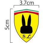 スズキ SUZUKI ラパン フェラーリ Ferrari風エンブレム ステッカー縦5cm