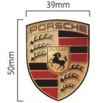 ショッピングステッカー ポルシェ PORSCHE エンブレムステッカー 縦5cm