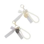  сумка очарование модные аксессуары брелок для ключа кольцо для ключей kalabina мульти- очарование Aurora лента × Heart AGK0057 черный слоновая кость модный популярный 