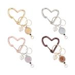  брелок для ключа кольцо для ключей kalabina катушка имеется Heart GKH0013 Gold серебряный розовое золото Brown модный симпатичный популярный смешанные товары 