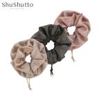 ショッピングシュシュ シュシュ ヘアアクセサリー ヘアアクセ ヘアゴム ヘアアレンジ ポニーテール シュシュット キラキラ HSS0007 ベージュ ブラック ピンク  おしゃれ かわいい 人気