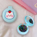 【キラキラシリーズ】ヘアブラシ クッションブラシ 人気エアクッションコーム  頭皮保護  鏡付き  子ども用  子供用  可愛い櫛  マッサージブラシ