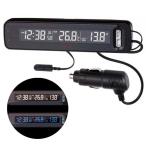 VTメータークロック 車用電圧計 電波時計 温度計 車外 Fizz-1026 車載用 〒郵送可￥320