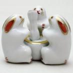 茶道具 蓋置 お月見 三つ兎 高野昭阿弥