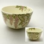 茶道具 抹茶茶碗 仁清写 藤の花 宮地英香作 仁清写し 仁清 茶道