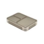 si- Be Japan lunch box anti-bacterial gray beige thin type hood man 600ml DSK