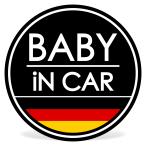 BABY IN CAR стикер / флаг серии / водостойкий * атмосферостойкий * сделано в Японии ( Германия национальный флаг )