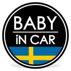 BABY IN CAR стикер / флаг серии / водостойкий * атмосферостойкий * сделано в Японии ( Швеция национальный флаг )