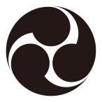 家紋ステッカー【左三つ巴】007 (130mm) 《カラー選べます》 戦国 武将 お盆 節句 表札 刀剣 剣道 防具 胴 提灯 スマホ 車 バイク