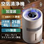 加湿器 気化式 空気清浄機 大容量 4L 4重除菌 花粉 アロマ 静音 上部給水 水漏れしない 自動湿度調整 タイマー お手入れ簡単 省エネ 卓上 usb 乾燥対策 正規品