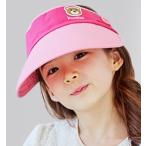 子供用 サンバイザー 帽子 バイザー おしゃれ 女の子  女児 男の子 男女兼用 UVカット uv対策  洗える 子供帽子(ピンク クマ)