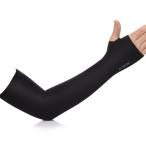  гетры для рук мужской / женский палец дыра есть UV UPF50+ выгоревший на солнце участок предотвращение теннис ходьба jo серебристый g велосипед Drive ( черный )