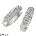 ダイヤモンド/0.44ct 中折れ式 ピアス K18WG