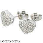 ポンテヴェキオ パヴェ ダイヤモンド/0.27ct 0.27ct ハートデザイン ピアス K18WG