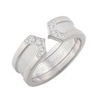 カルティエ ダイヤモンド C2 スモール リング K18WG #50