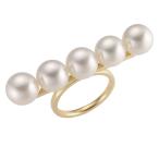 ショッピングシグネチャー タサキ あこや真珠 パール バランス シグネチャー リング R-4398-18KYG K18YG 12号
