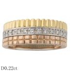 ダイヤモンド/0.22ct デザイン リング Pt900 K18YG K18PG 10.5号