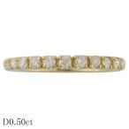 ダイヤモンド/0.50ct フルエタニティ リング K18YG 5号